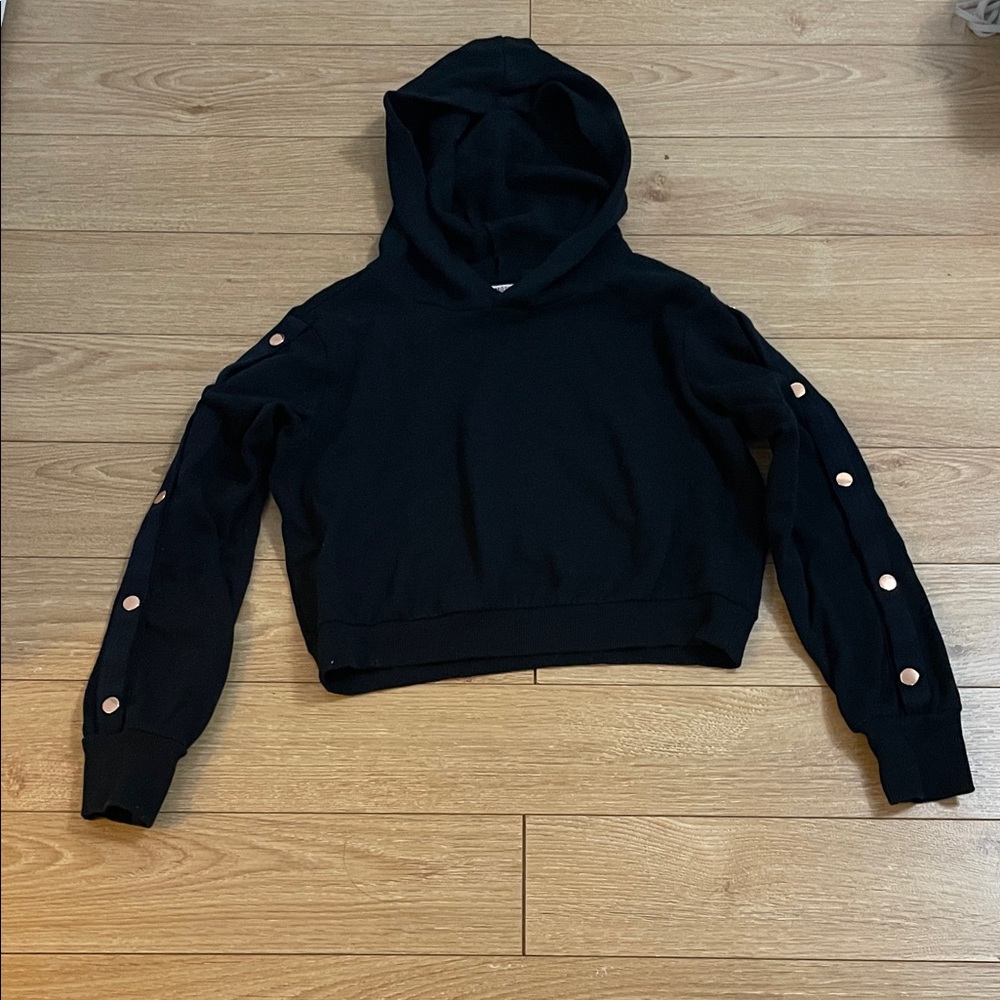 Mossimo Supply Co. Black Hoodie with Button Accents